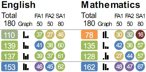 Visualisation of score break-up