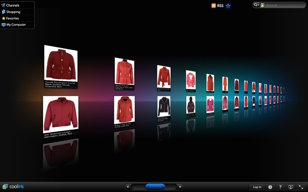 John Lewis jackets scrolling on CoolIris plugin